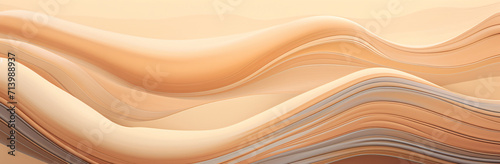 a wavy marbled abstract, in the style of soft color fields, surreal 3d landscapes, rustic texture, luminous shadows, light brown, hard-edge color field, shaped canvas