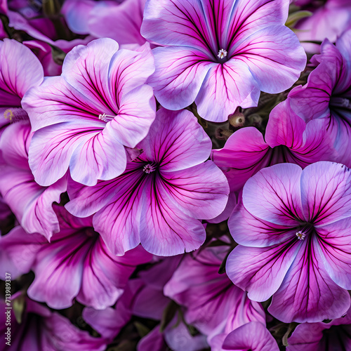 Petunia flowers closeup  © PixelHD