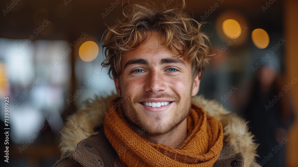 Portrait of handsome young man smiling Portrait of handsome young man smiling