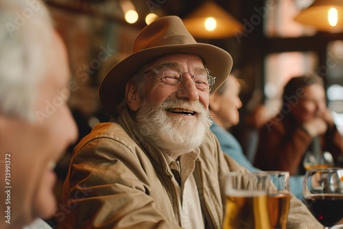 Radiant Joyful Senior Woman and man Embracing a Vibrant Life Retirement Bliss