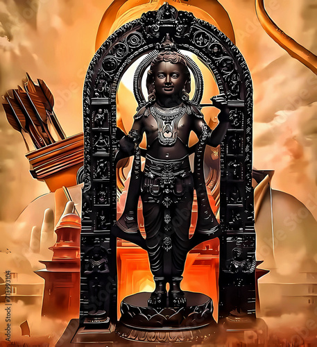 statue of liberty ayodhya ram lala murti lord ram idol in ayodhya photo
