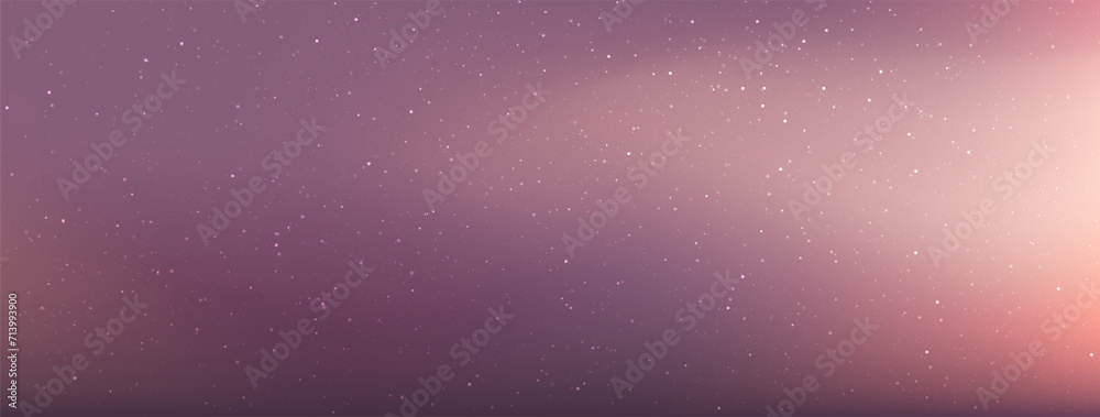 Obraz premium Astrology horizontal star universe background. The night with nebula in the cosmos. Milky way galaxy in the infinity space. Starry night with shiny stars in the vanilla sky. Vector illustration.