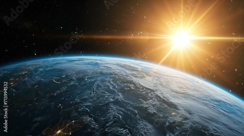 Stunning Earth Sunrise View from Space