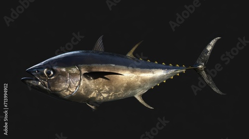 Bluefin Tuna in the solid black background