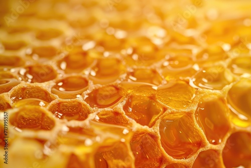 Golden Honeycombs: Nature's Pure Essence of Health and Freshness