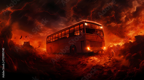 a bus in hell. horror