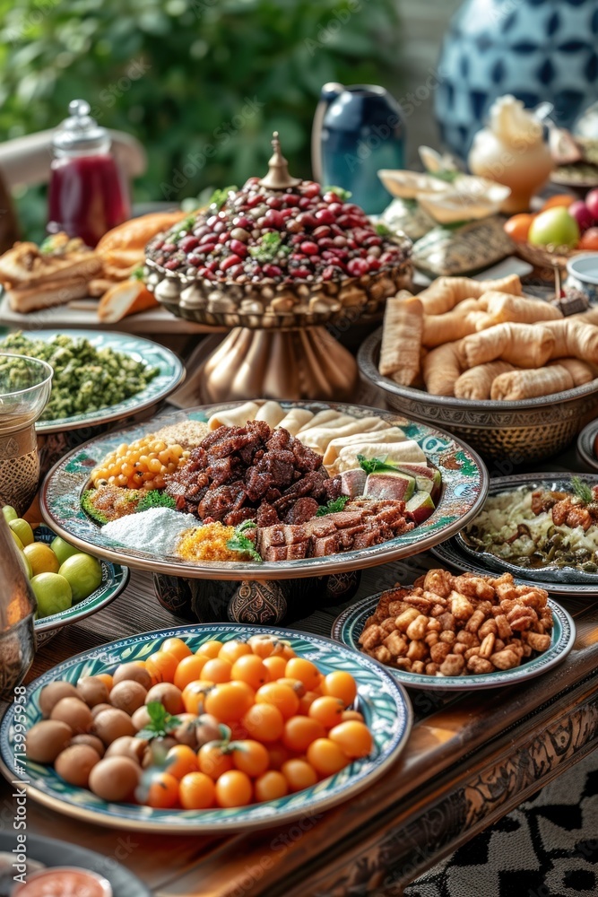 A sumptuous spread of traditional dishes and sweets celebrates Ramadan