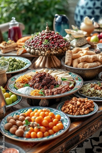 A sumptuous spread of traditional dishes and sweets celebrates Ramadan
