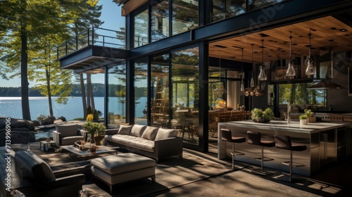A Gourmet Kitchen's Touch in a Remote, Off-The-Grid Waterside Home