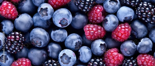 Close Up of Berries and Raspberries, A Detailed View of Healthy Fruit