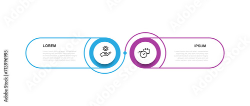 2 step infographic vector element