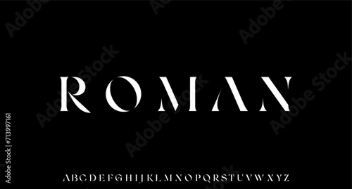 ROMAN. the luxury and elegant font glamour style	
 photo