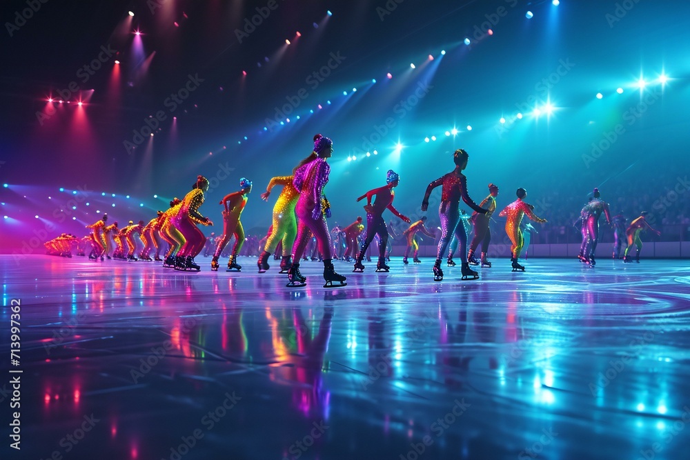  Colorful Ice Skating Performance 