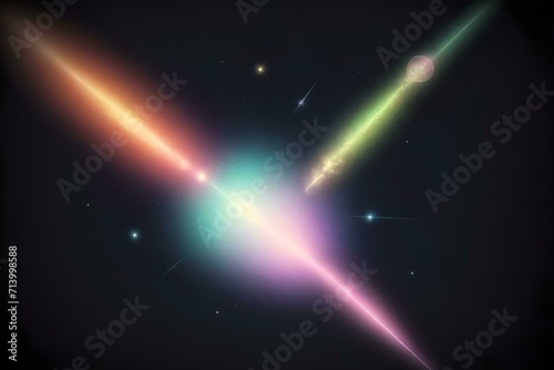 abstract shooting stars and glowing background