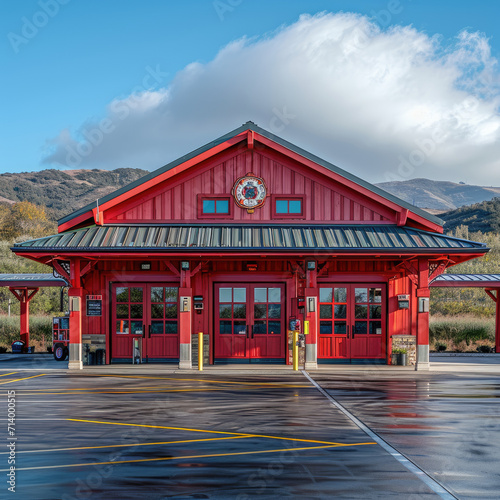 Redwood Fire Station: Truck and Hoses at the Ready