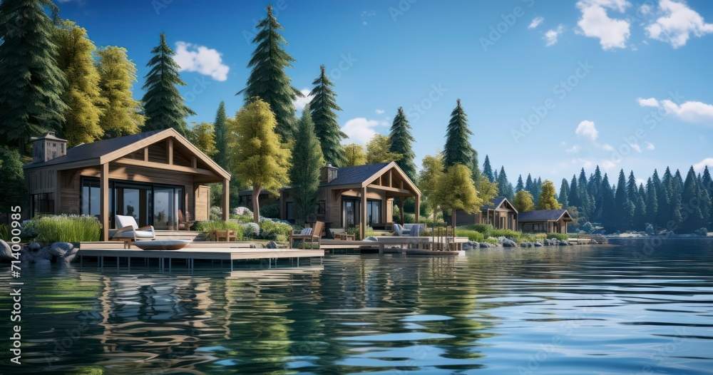 Serene lake houses, where the tranquility of water and nature offers the perfect getaway Serene lake houses, where the tranquility of water and nature offers the perfect getaway