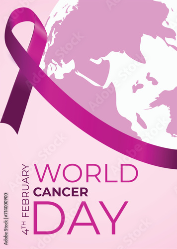 a vector template of world cancer day poster or banner design