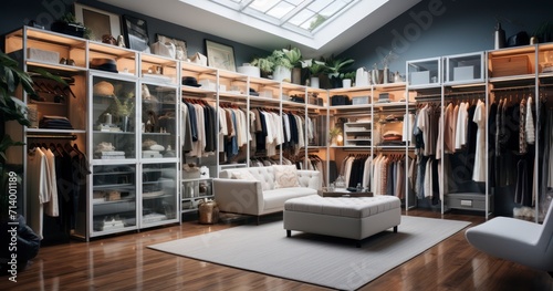 Master closet, blending functionality with unique design photo