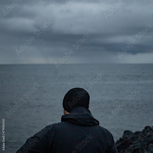 person watching the sea