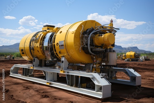 A large and powerful pump for a drilling rig.