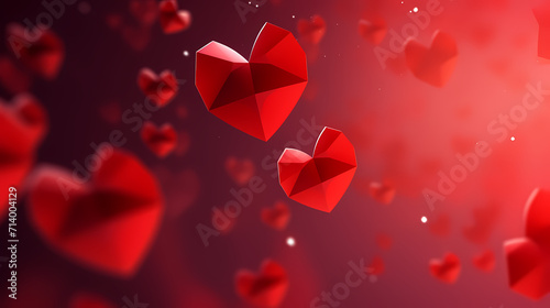 Romantic heart-shaped Valentine's Day background, symbolizing Valentine's Day, wedding, love