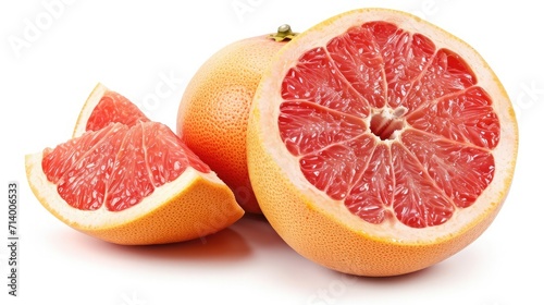 grapefruit on isolated white background.