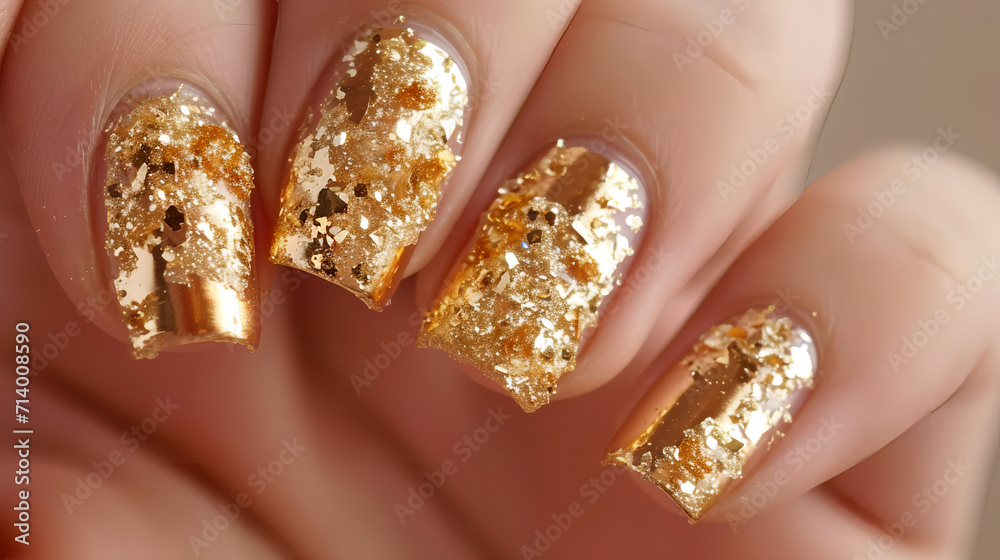 gold nail art gold nail art
