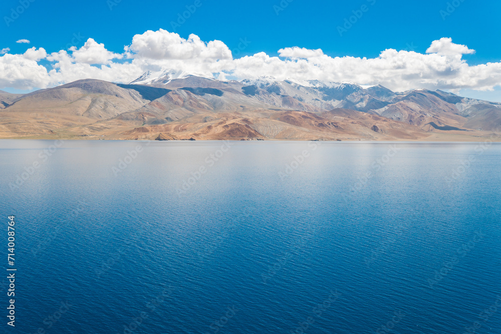 Tso Momriri, a high-altitude lake in the Himalayas, Ladakh, mountain lake, India