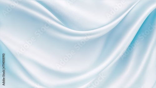 Soft pastel blue shiny satin silk swirl wave background photo