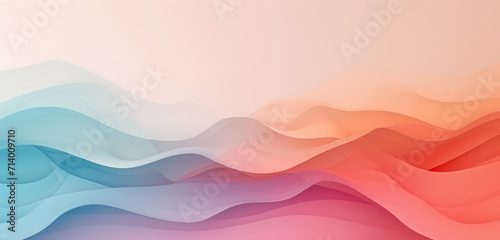 Serene abstract mountain landscape with soft sunset hues.