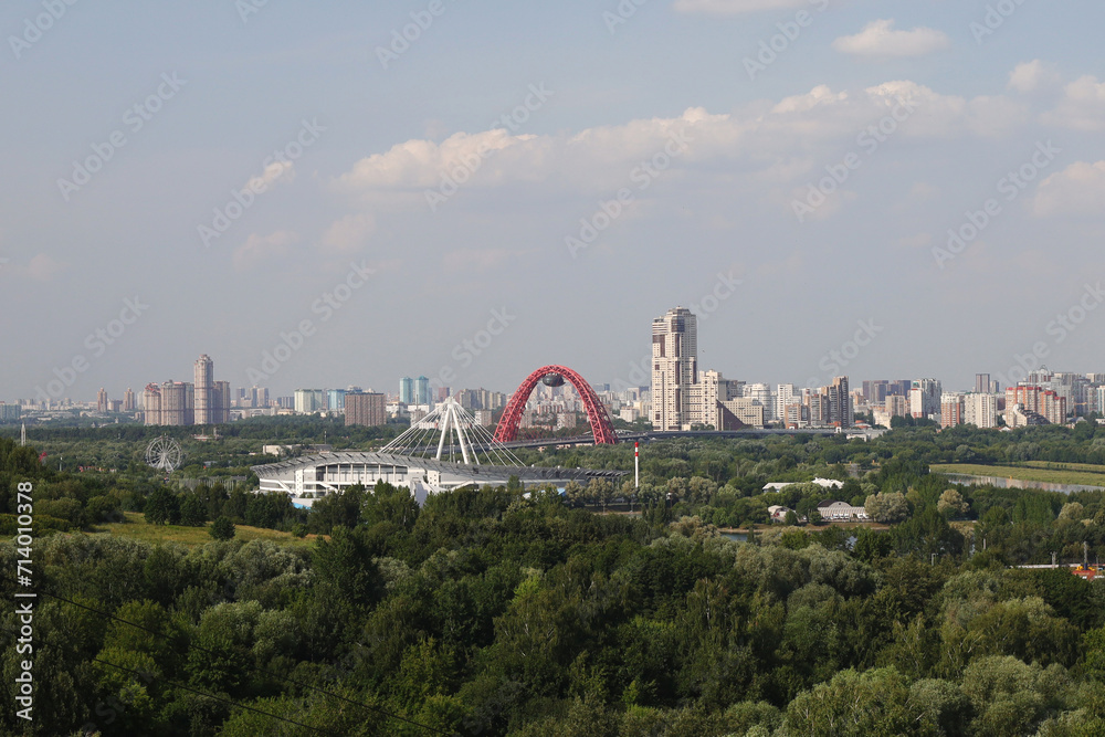 Obraz premium The panorama of Moscow, district Krylatskoe 