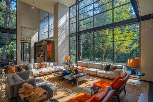 Sleek Modern Furniture in a Loft Living Area