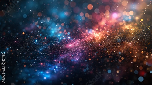 Micro-cosmos, galaxy, nebula on dark background © Media Srock