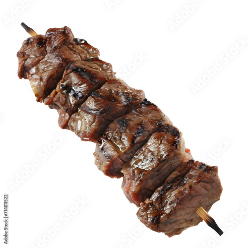 Churrasco isolated on white background, vintage, png
