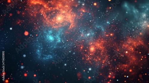Micro-cosmos  galaxy  nebula on dark background