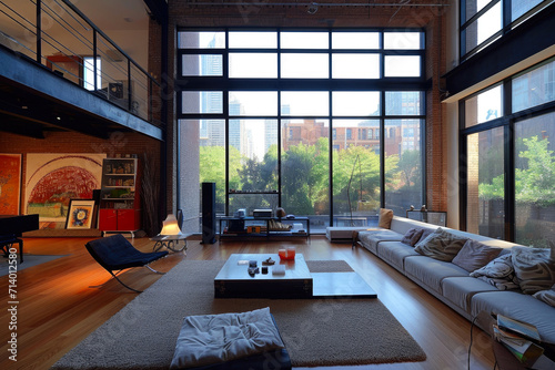 Modern Loft Design in a Light-Filled Living Area © Luba
