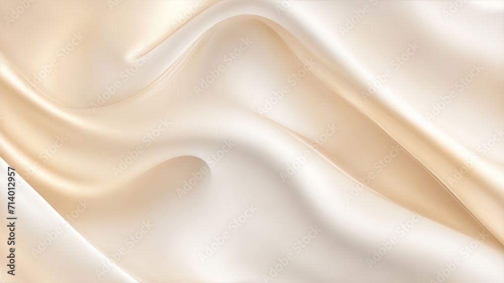 Soft pastel cream shiny satin silk swirl wave background Soft pastel cream shiny satin silk swirl wave background
