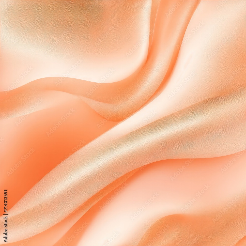 Soft pastel orange shiny satin silk swirl wave background Soft pastel orange shiny satin silk swirl wave background