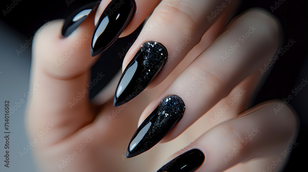 black nail art black nail art