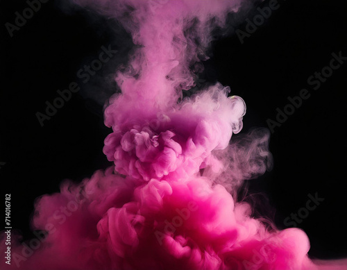 Dreamy Drift: Fluffy Magenta and Pink Pastel Ink Cloudscape