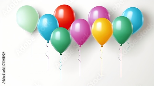 colorful balloons on a white background