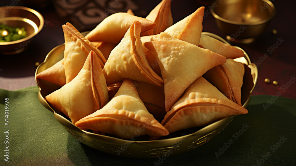 Sweet and savory samosas, a popular appetizer during Ramadan Sweet and savory samosas, a popular appetizer during Ramadan