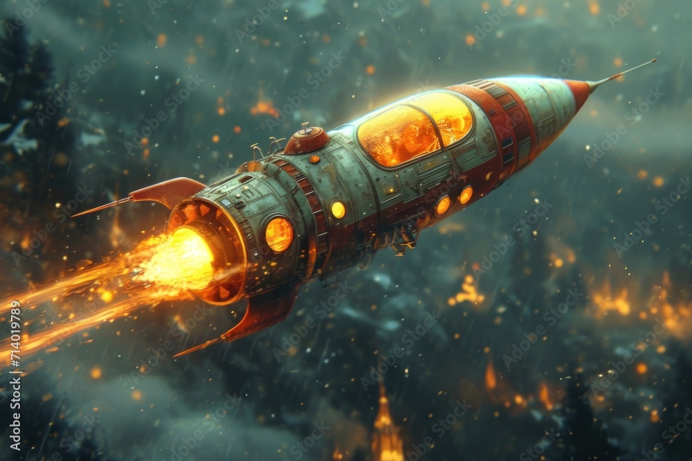 rocket in space rocket in space