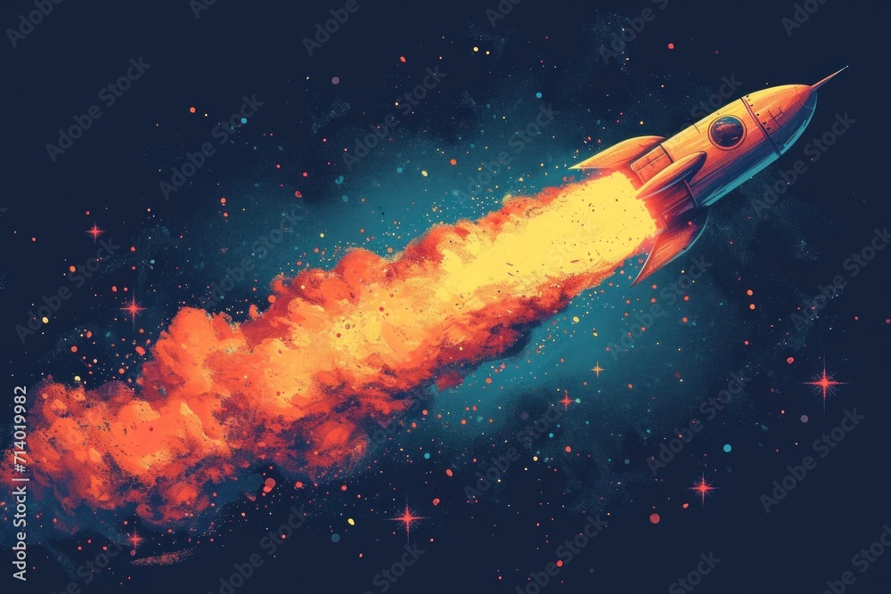 rocket in the night