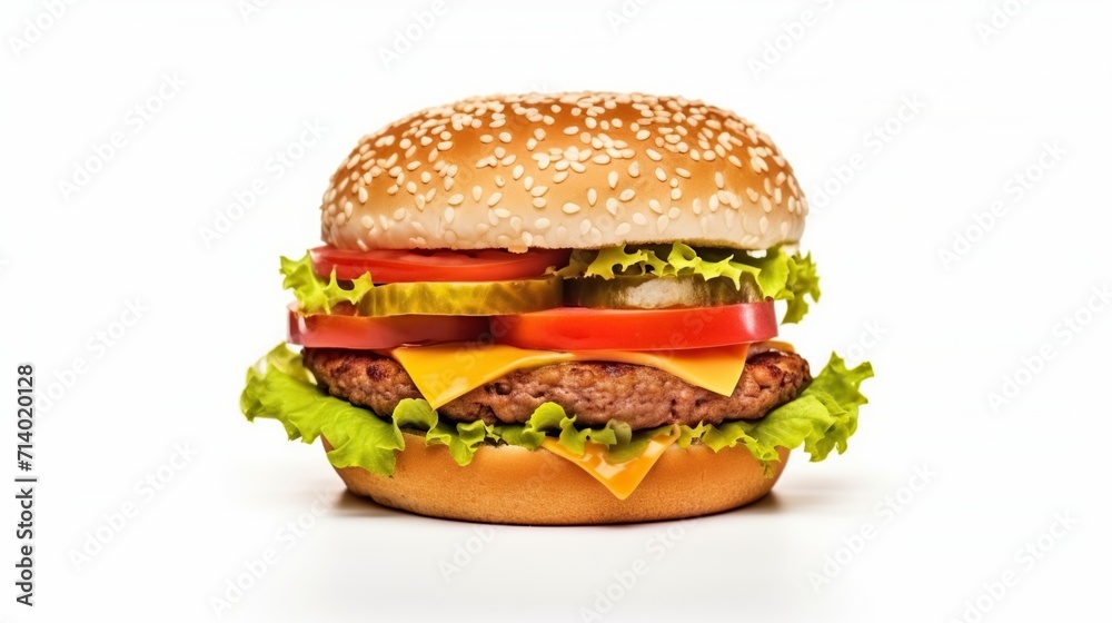 hamburger on white background hamburger on white background