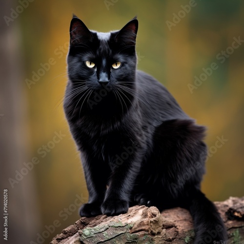 Nice predatory black cats images Generative AI