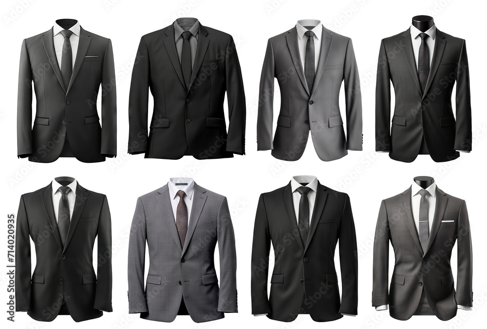 Set of stylish business suits cut out Set of stylish business suits cut out