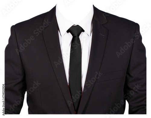 Mens Formal Striped Suit For Passport Size Photo,  Mens Office Suit Half Body Transparant Background Tie Coat photo