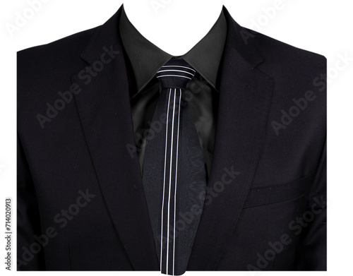 Mens Formal Striped Suit For Passport Size Photo,  Mens Office Suit Half Body Transparant Background Tie Coat photo