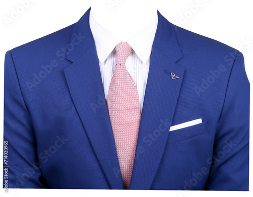 Mens Formal Striped Suit For Passport Size Photo,  Mens Office Suit Half Body Transparant Background Tie Coat
